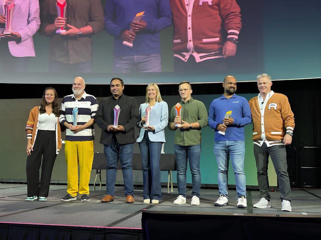 Founders honored on stage with their awards