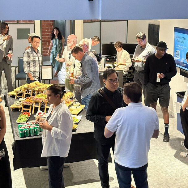 Founders and community members connecting at a 1752 gathering