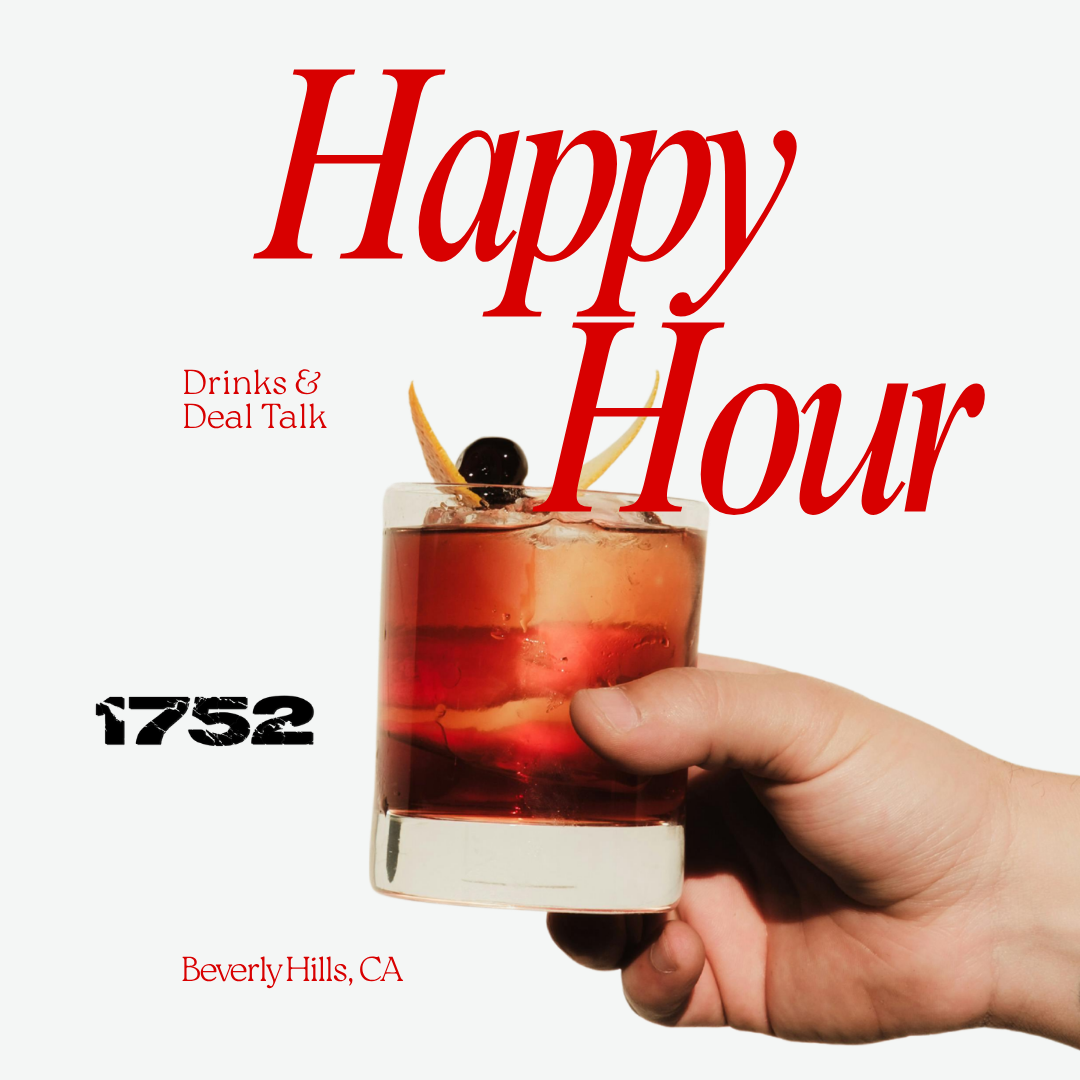 Happy Hour and Deal Talk invitation in Beverly Hills, California