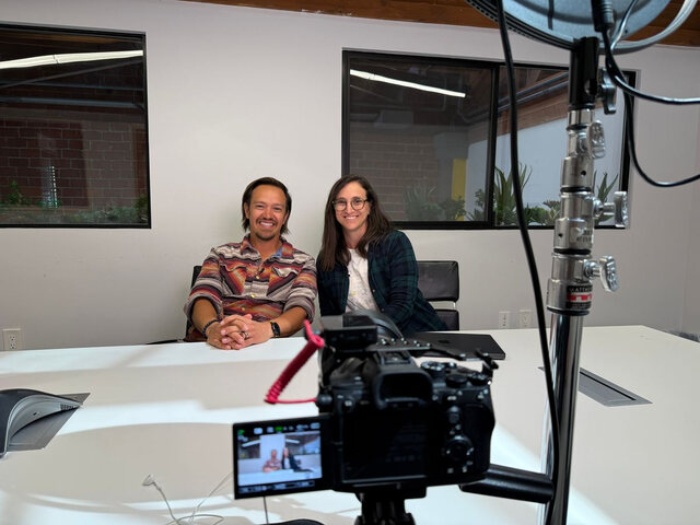 Founders recording a testimonial at the 1752vc studio