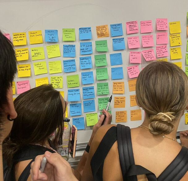 Founders mapping their ideal customer profile at a 1752vc GTM session