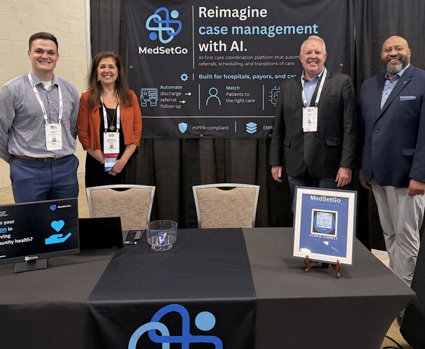The MedSetGo team at their conference booth