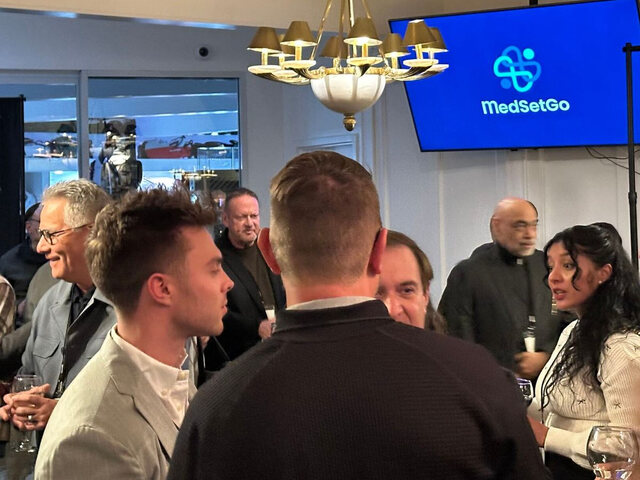Founders and investors at a MedSetGo launch reception