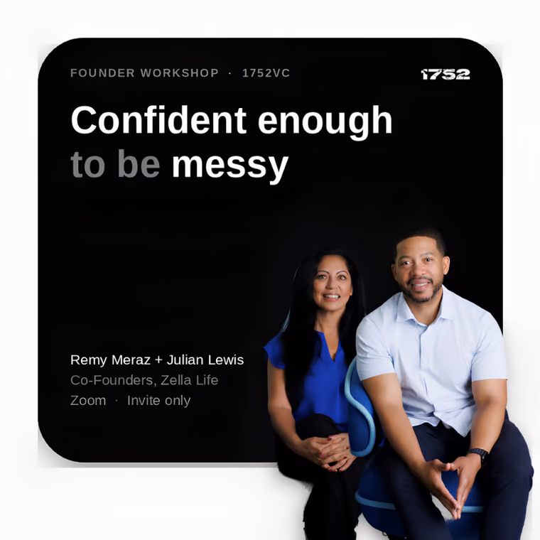 Founder Workshop: Confident Enough to Be Messy with Remy Meraz and Julian Lewis of Zella Life