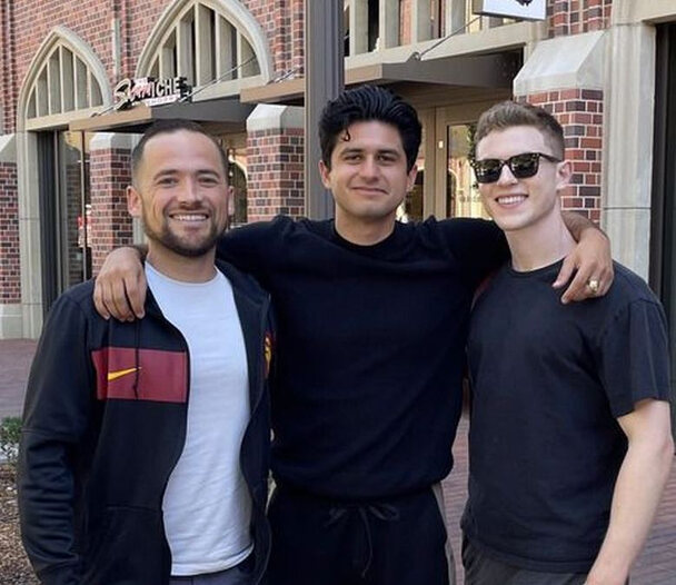 Founders on campus between sessions