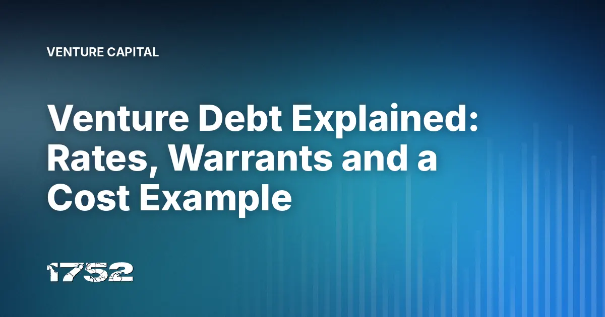 Venture Debt Explained: Rates, Warrants and a Cost Example
